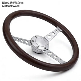 Universal Wood Rim 3-Spoke Steering Wheel 350 / 380 mm – VW Passat, Porsche Cayenne
