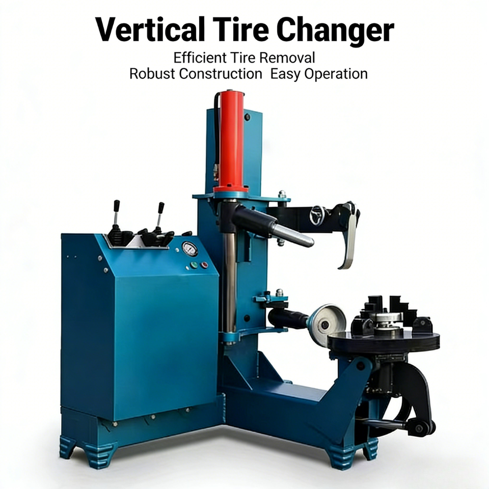 High Performance Vertical Tire Changer, Fast Working, Labor-Saving Design, Great Compatibility for Various Tire Services.