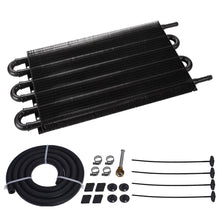 Load image into Gallery viewer, Universal 6-Row Aluminium Tube and Fin Transmission Oil Cooler - 15.5 x 7.5 x 0.75 inch