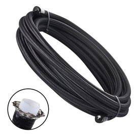 Nylon Stainless Steel Braided PTFE Fuel Line 4AN 6AN 10AN 12AN, Black / Silver