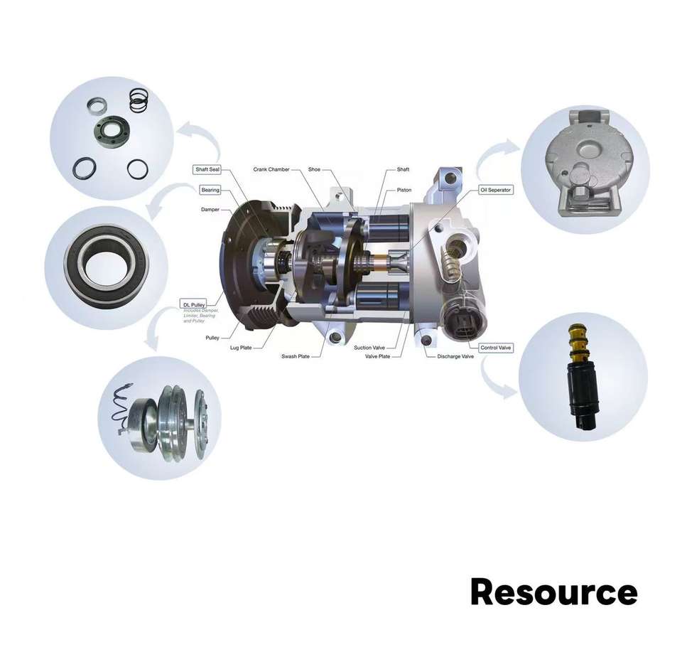 Advanced New Energy Electric AC Compressor High Power Efficiency Stable Operation for Electric and Hybrid Vehicles