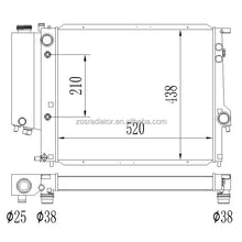 Load image into Gallery viewer, Aluminum Radiator for BMW E39 520 1995 Core Size520*438*40mm