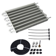 Load image into Gallery viewer, Universal 8-Row Aluminium Plate and Fin Automatic Transmission Oil Cooler - 6AN, 15.5 x 10 x 0.75 inch