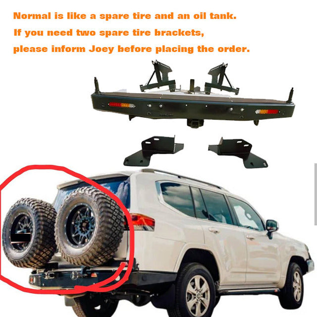BRR-GEN-001 Multi-fit 4x4 / pickup (rear strength bumper) Rear bumper with spare wheel and jerry can mounts Rear Bumper