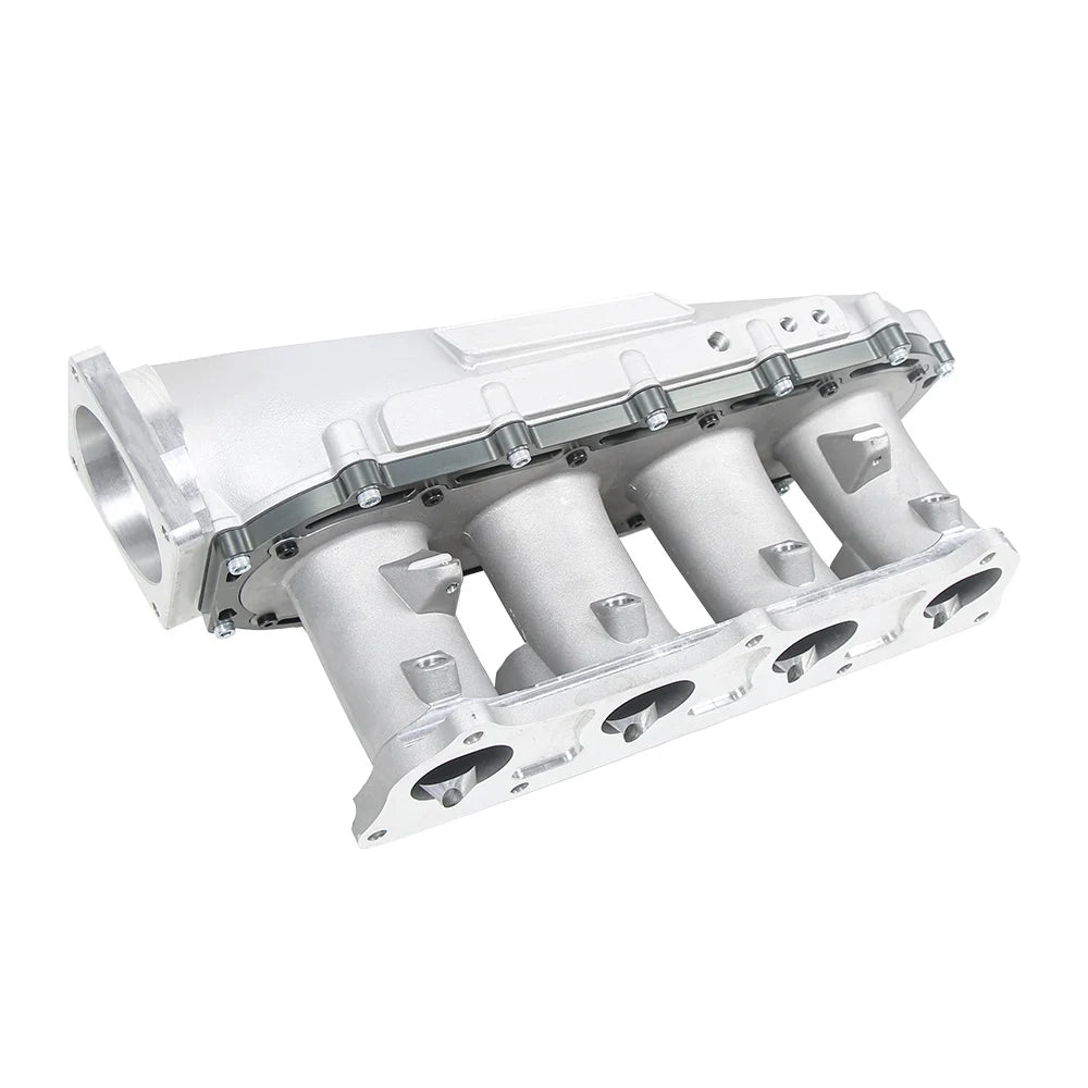 Race Pattern K-Series Intake Manifold System for 2002-2005 Honda Civic Coupe Si and RSX - Silver Aluminium