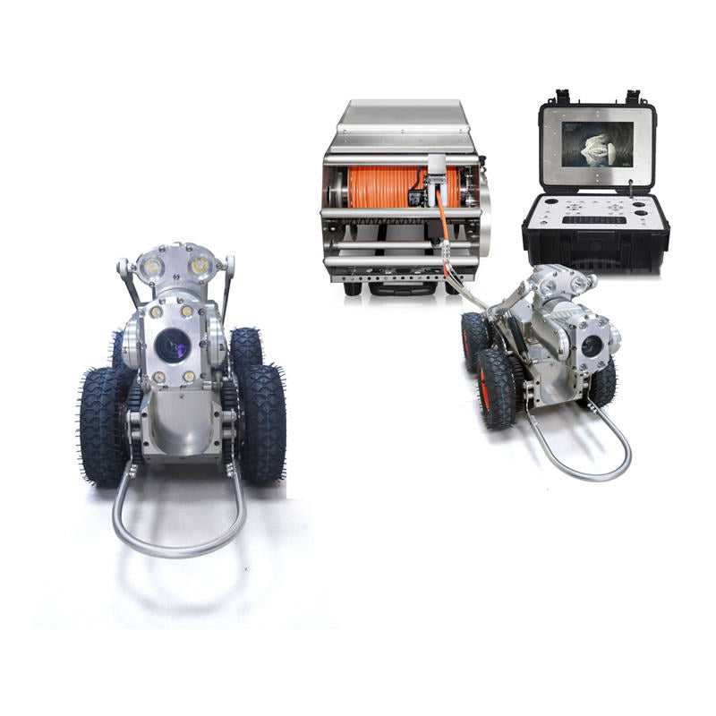Hot Sale Industrial Plumbing Sewer Drain Pipe Inspection Crawler Robotic PTZ Camera