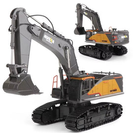 1/14 Scale Metal RC Excavator, 22 Channel with Lights Sounds Upgrade Full Functional Construction Vehicles RC Truck Toys