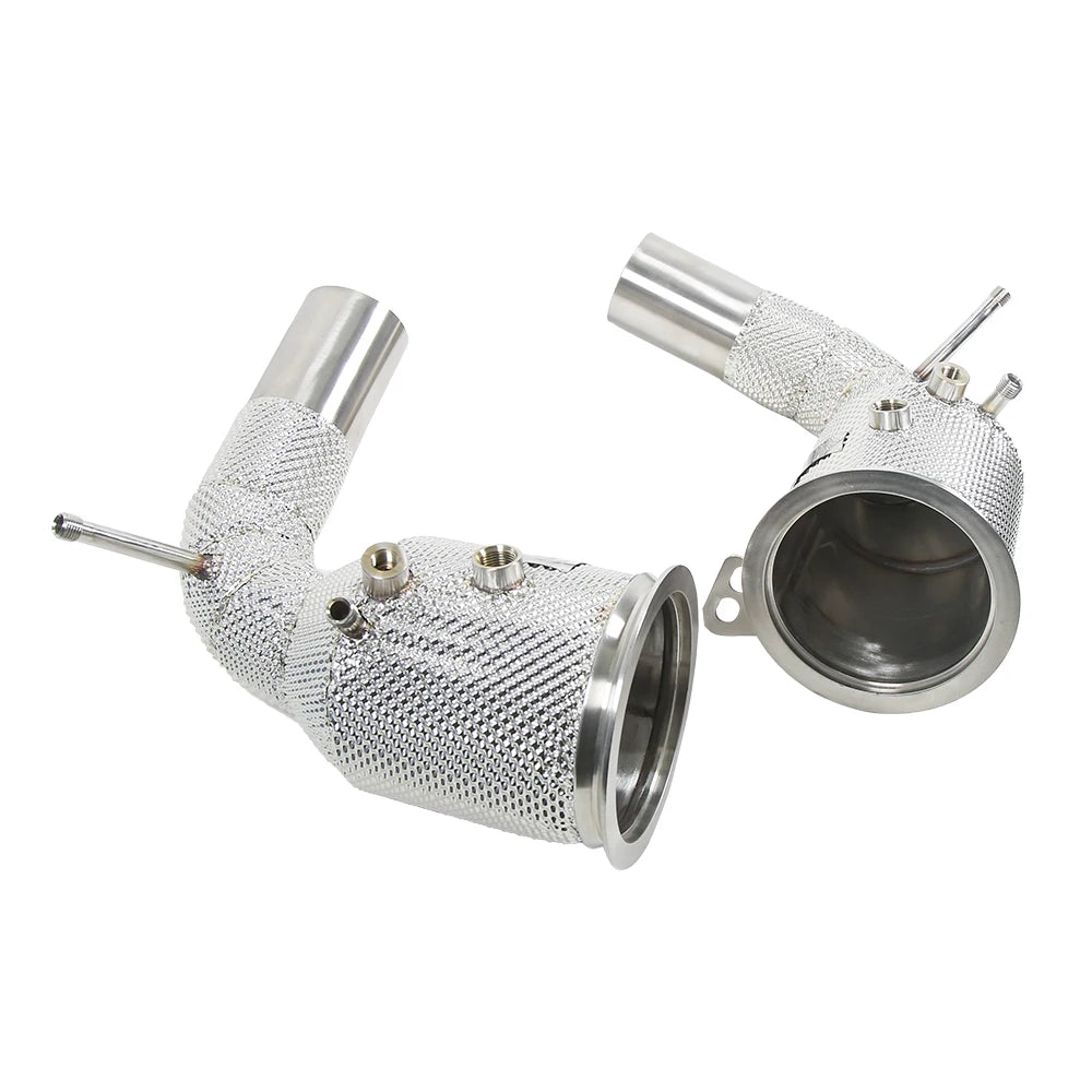 Porsche 911 992 2020+ 304 Stainless Steel Downpipes with Heat Shield