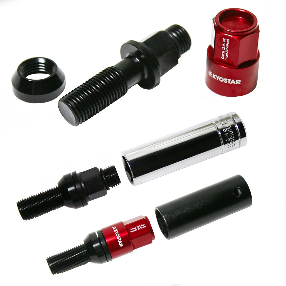 M14x1.25 Aluminium Closed End Conical Seat Lug Bolts for BMW Mini - 60 Degree Cone Seat