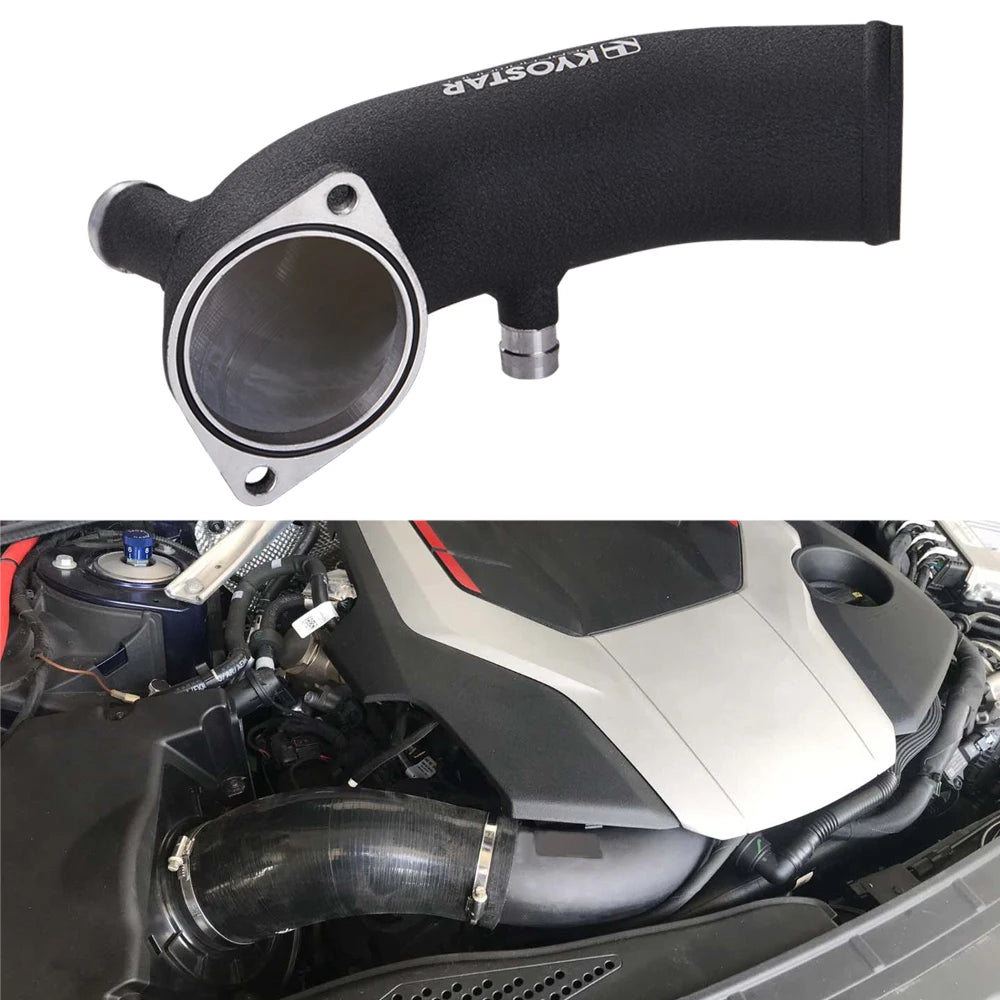 Audi B9 S4 S5 3.0 TFSI Turbo Inlet Pipe - Black Aluminium