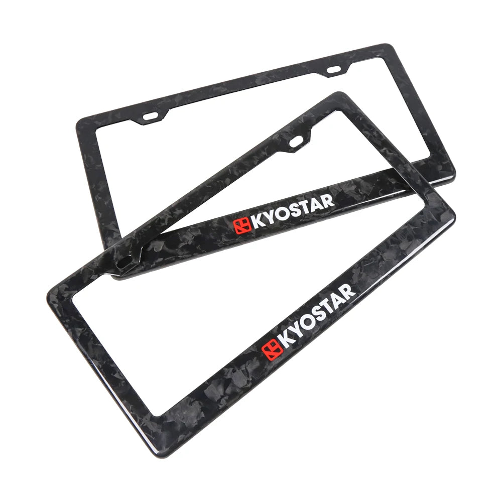Forged Carbon Fibre Licence Plate Frame - Black, US Plate Size