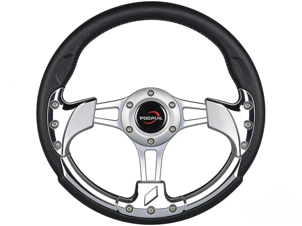 Universal 360 mm Black 3-Spoke Racing Steering Wheel – BMW 1 Series E81 / E87