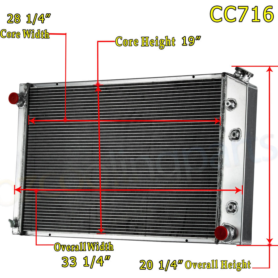 4 Row Radiator Shroud Fan for 1973-1987 CHEVY C10 C20 C30 K10 K20 K30 Pickup V8