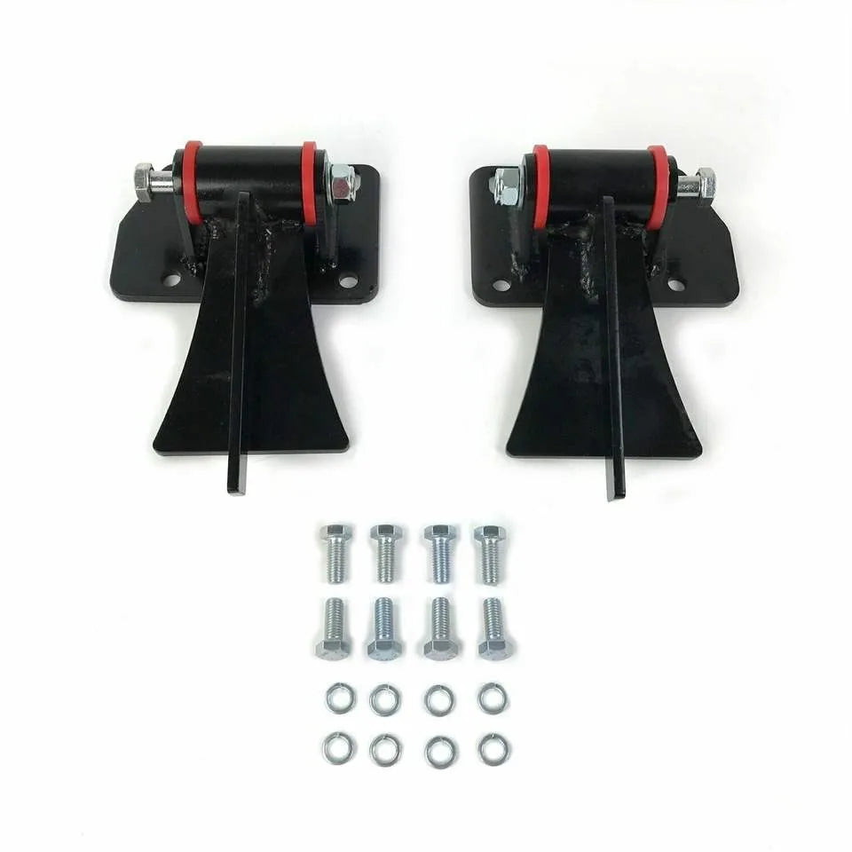 Chevy GMC Sonoma 1983-2005 LS1 5.3 6.0 V8 Swap Weld-In Aluminium Motor Mount Set, Black and Red