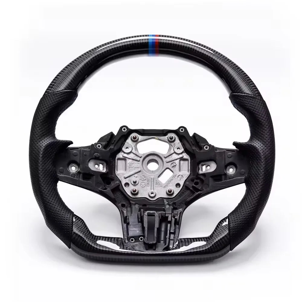 BMW F40 F44 G20 G30 G80 Custom Carbon Fibre Flat Bottom Sport Steering Wheel