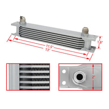 Load image into Gallery viewer, Universal 7 Row 10AN British Style Oil Cooler Core 13 x 3.15 x 2 Inch - Aluminium