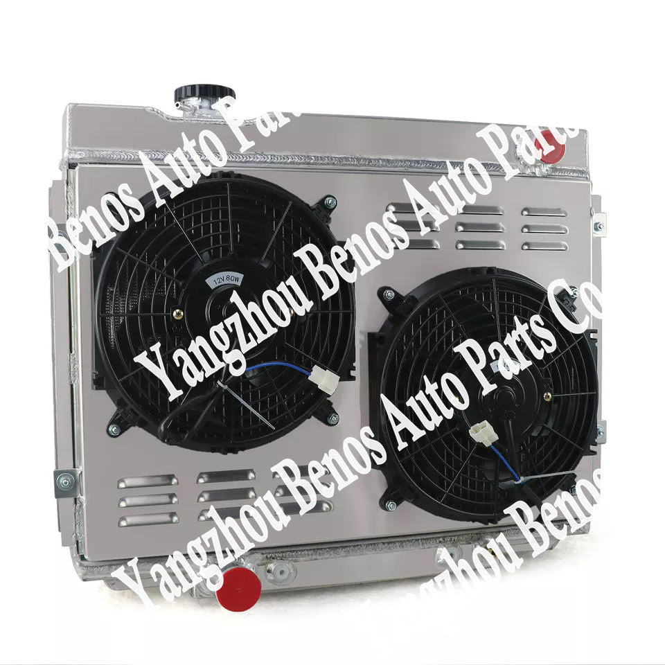 4 Row Radiator with Shroud Fan and Relay for 1964-66 Ford Galaxie V8