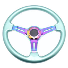 Load image into Gallery viewer, Universal JDM 350 mm Neo Chrome Rainbow Spoke Deep Dish Drift Steering Wheel