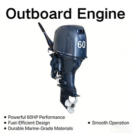 All-Purpose 60HP Outboard Motor | Ultimate Power for Yachts, Speedboats & Fishing | Unmatched Durability