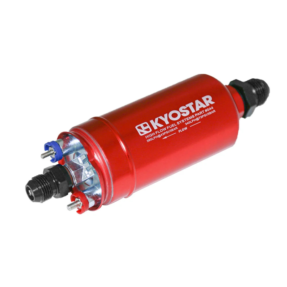 Universal 380 LPH Inline External High Pressure Electric Fuel Pump with Mounting Bracket Kit, AN6