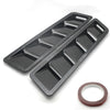 Air Flow Intake Universal Scoop Bonnet Side Fender Car Decorative Cover Hood Vent Louver Cooling Panel Trim Set