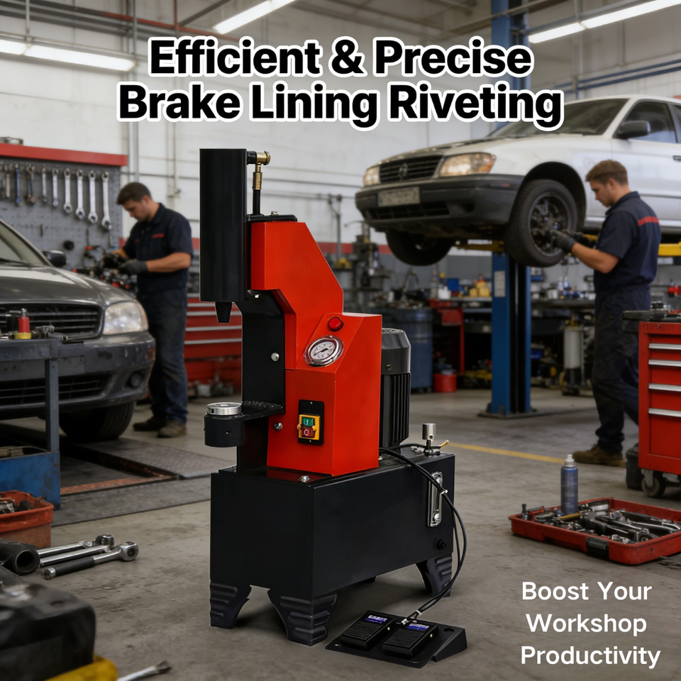Industrial Grade Brake Shoe Riveting Machine Heavy Duty Steel Body for Large Fleet Maintenance Fast Delivery