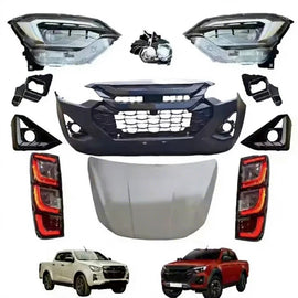 Auto Upgrade Bumper Kit Conversion Facelifted Body Kit for Dmax 2021+ Upgrade to DMAX 2024 BODYKIT