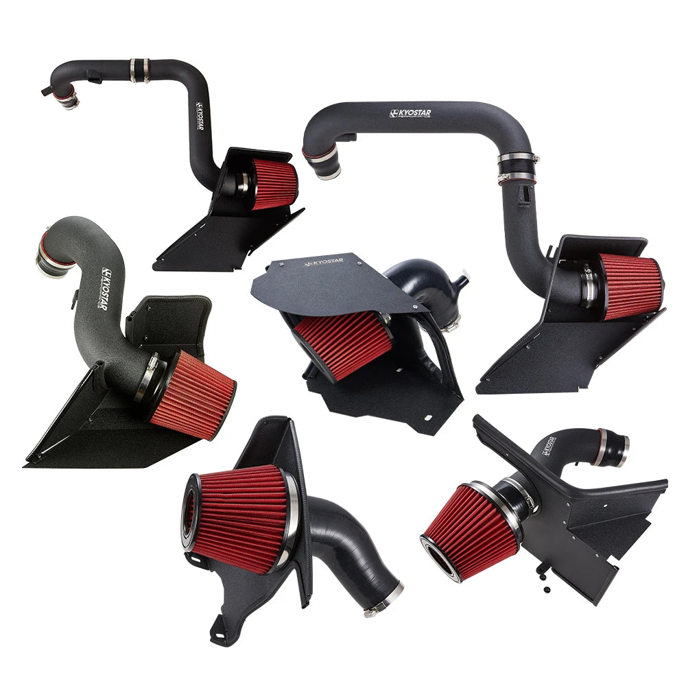 VW Golf Mk7 / Mk7.5 / Golf R / Audi A3 S3 3.5 inch Aluminium Cold Air Intake System - Black / Red