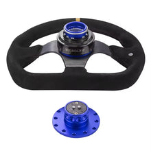 Load image into Gallery viewer, Honda Civic Universal Multi-Colour Aluminium Racing Steering Wheel with Quick Release Hub, Red Stitch