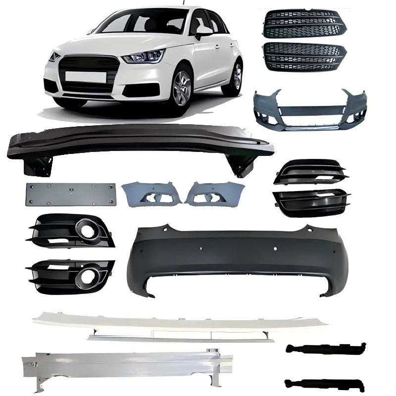 Audi A1 8X 2014–2017 Front & Rear Bumper Parts: Fog Lamp Cover, Grille, Spoiler, Reinforcement 8X0807065 8XA807065