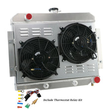 Load image into Gallery viewer, 3-Row Radiator and Shroud Fan Kit for 1973-85 Jeep CJ5 CJ7 Chevy 350 V8