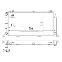 Load image into Gallery viewer, Cooling Radiator For Audi 80 Quattro 80 IV Avant Cabriolet Coupe 1986-1992 core size 485*468*62 mm
