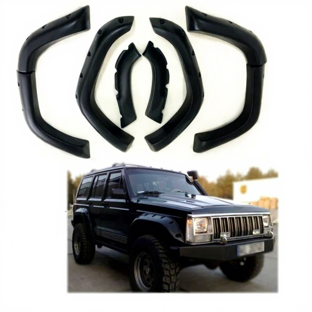 4X4 Car Exterior Accessories ABS Fender Flares for Cherokee XJ 1984-2001 4doors Wheel Fender Trims