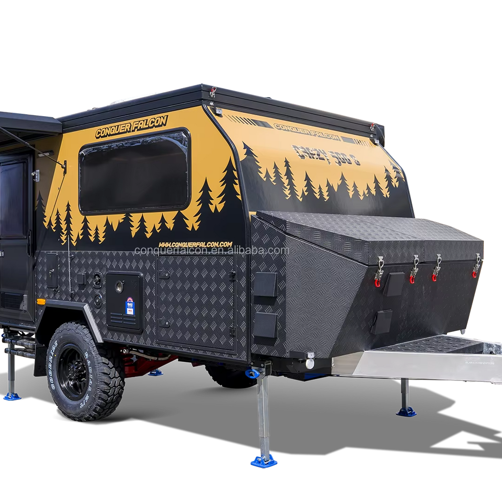 Modern Lightweight Aluminum Off-Road Pop-Up Camper Trailer Mini 4x4