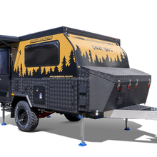 Load image into Gallery viewer, Modern Lightweight Aluminum Off-Road Pop-Up Camper Trailer Mini 4x4