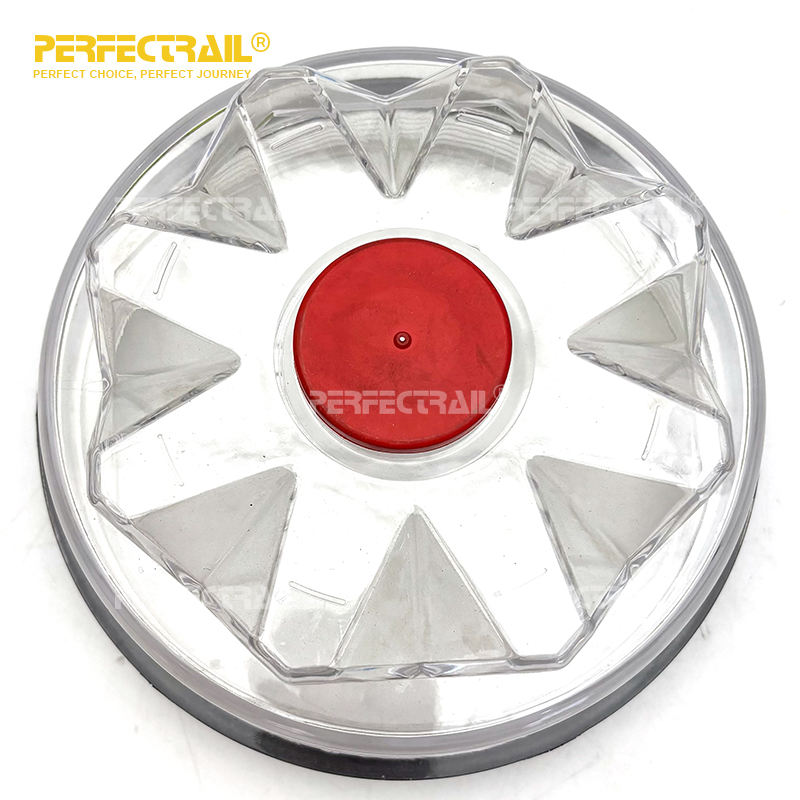 PERFECTRAIL 340-4975 Wholesale Heavy Duty Truck Parts Screw-On Clear Wheel Hub Center Cap for American Truck Trailer