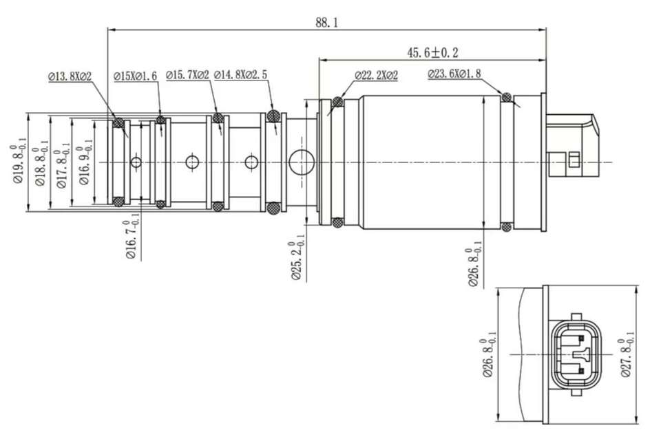 Control Valve for Automotive Air Conditioning Compressor OE 1266KH117