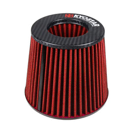 Universal 3 inch Neck Matte Carbon Fibre Top Dry Cone Air Filter with Aluminium Base