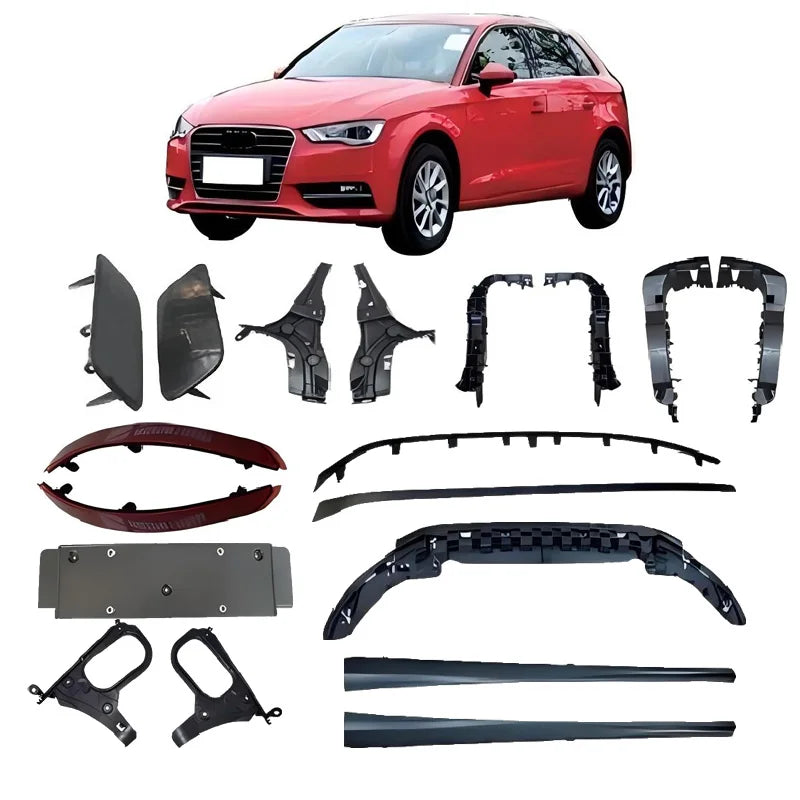 Audi A3 8V 2014 Sedan & Hatchback Bumper Brackets, Licence Plate Holder & Trim 8V4807287 8V3807233