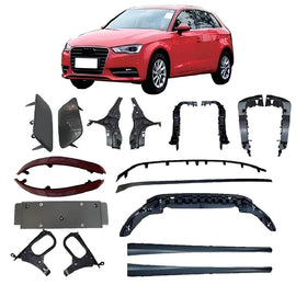 Audi A3 8V 2014 Sedan & Hatchback Bumper Brackets, Licence Plate Holder & Trim 8V4807287 8V3807233