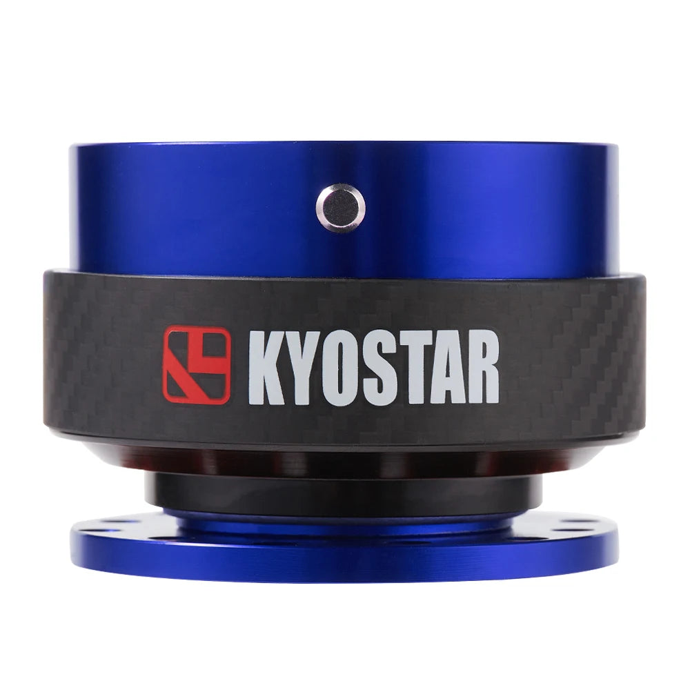 Universal Dry Carbon Fibre Racing Steering Wheel with Aluminium Quick Release Control Hub, Black or Blue