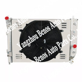 Autoparts 4 Row Radiator for Chevy Corvette SSR 6.0L 6.2L 2005-13 Double Oil Cooler