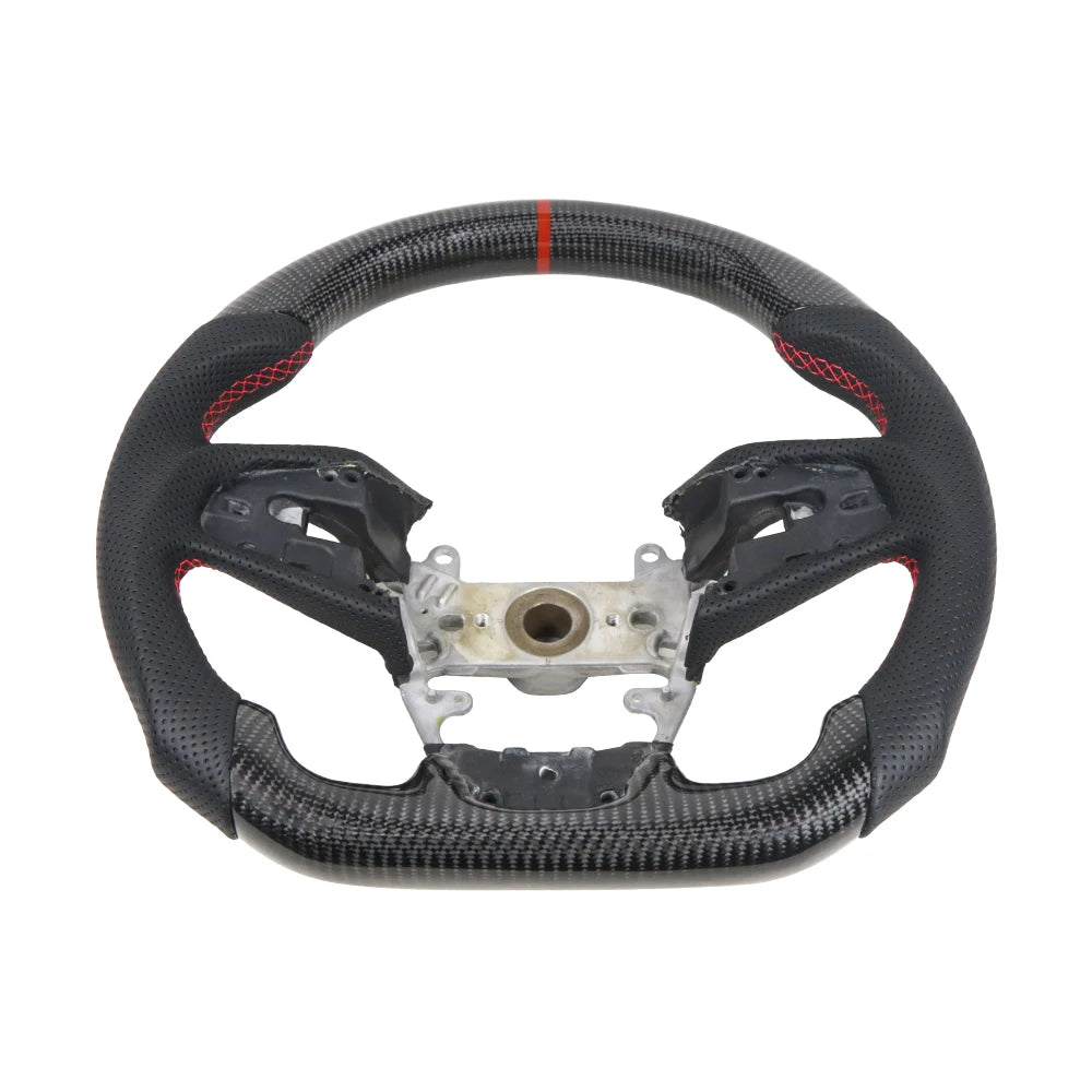 Honda Civic 2016-2021 Carbon Fibre and Perforated Nappa Leather Sports Steering Wheel