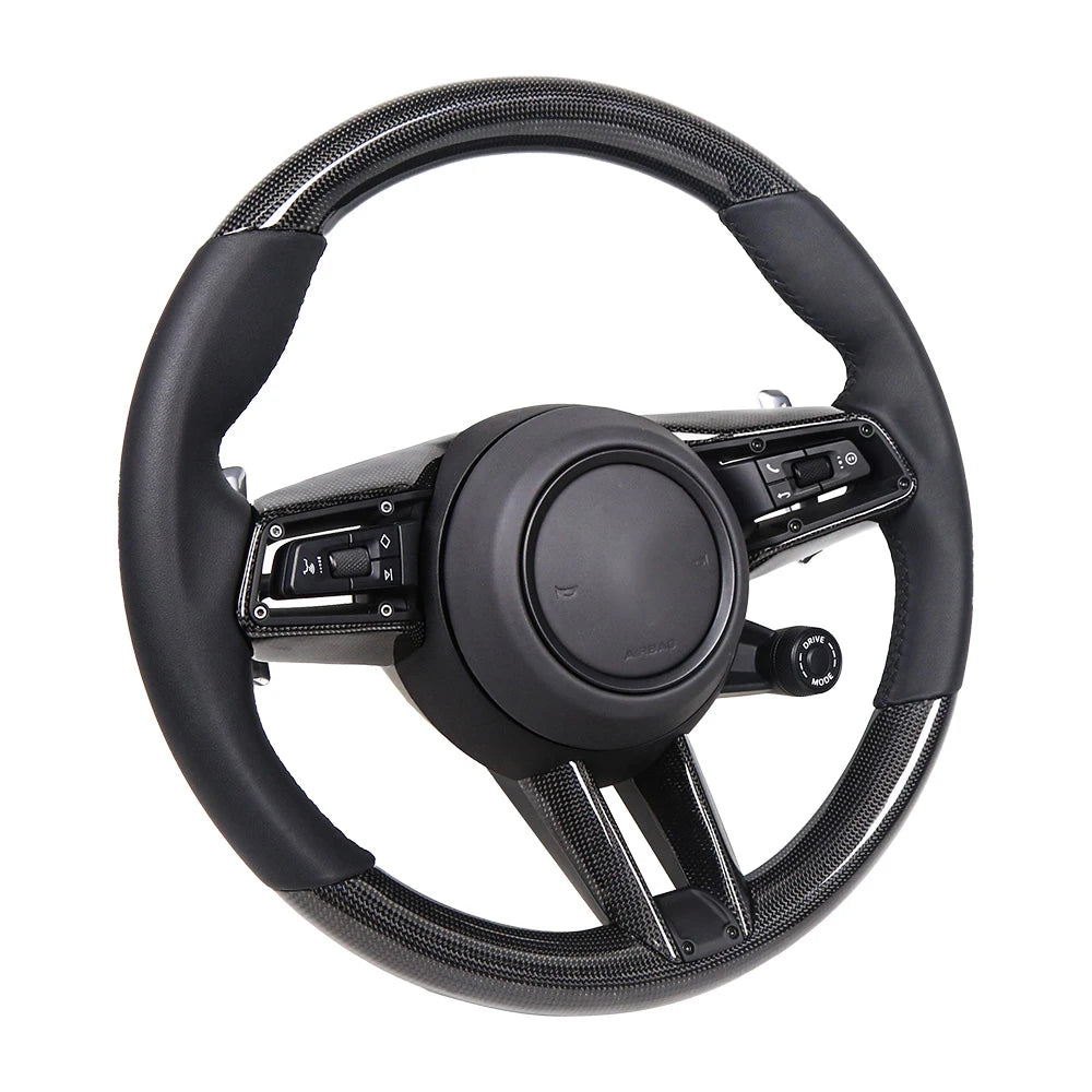 Porsche 911 992 Real Carbon Fibre Sports Steering Wheel - Customisable