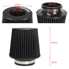 Load image into Gallery viewer, Universal 89mm (3.5 inch) Carbon Fibre Top Cone Air Filter with Clamp