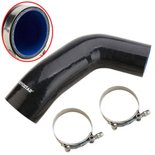 Load image into Gallery viewer, VW Golf Mk7 GTI / R / Audi A3 / S3 / TT EA888 1.8T 2.0T Silicone Turbo Inlet Elbow Hose - Black with Blue Inner