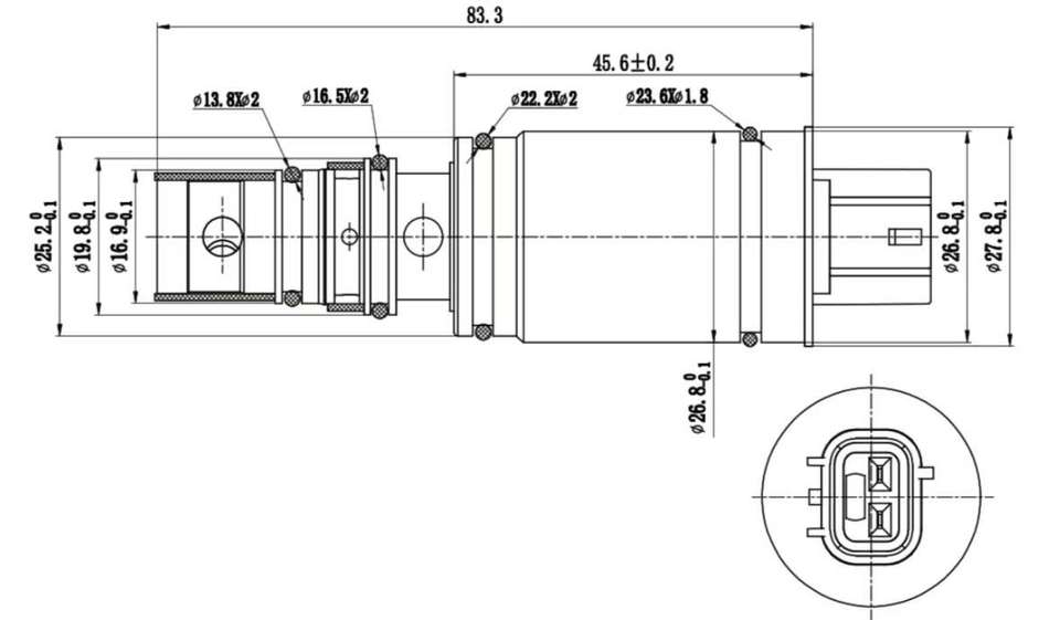 Automotive Electronic Control Valve for Denso 5SE09C 5SE12C 6SEU16