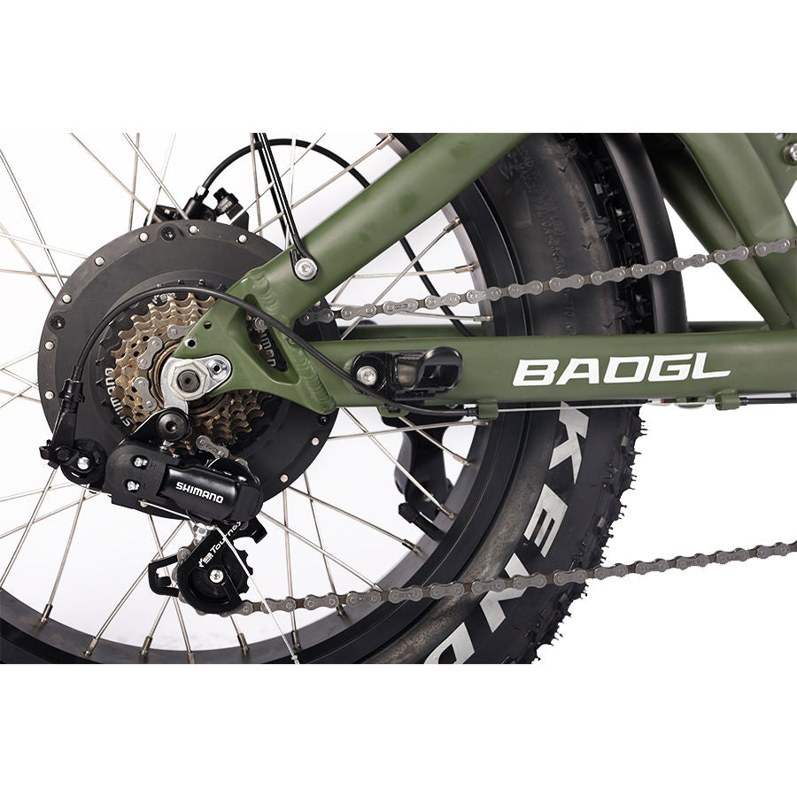 Fat Tyre Electric Bike High Face 20" Electric Mountain Bike with Rear Hub Motor, 48V Lithium Battery, 7-Speed Gear System & Suspension Fork