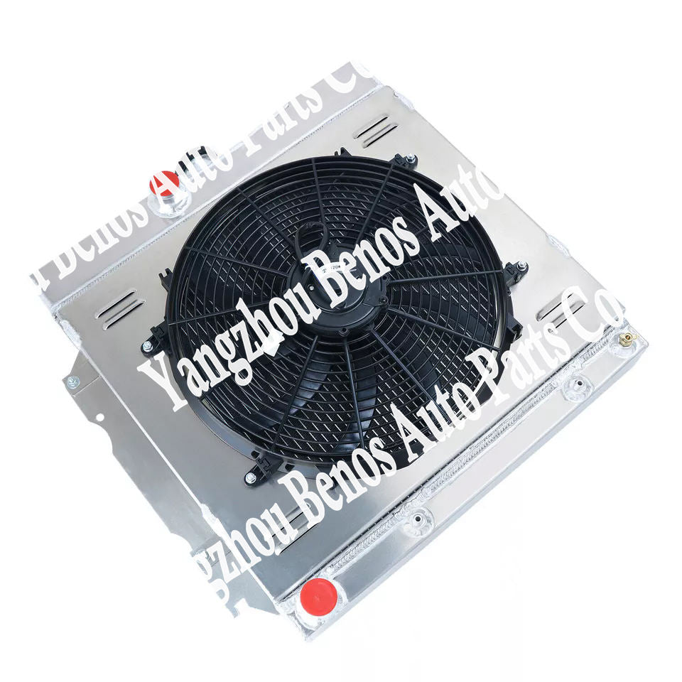1963-1969 Dodge Coronet/Charger Plymouth 4-Row Radiator with Shroud Fan and Relay