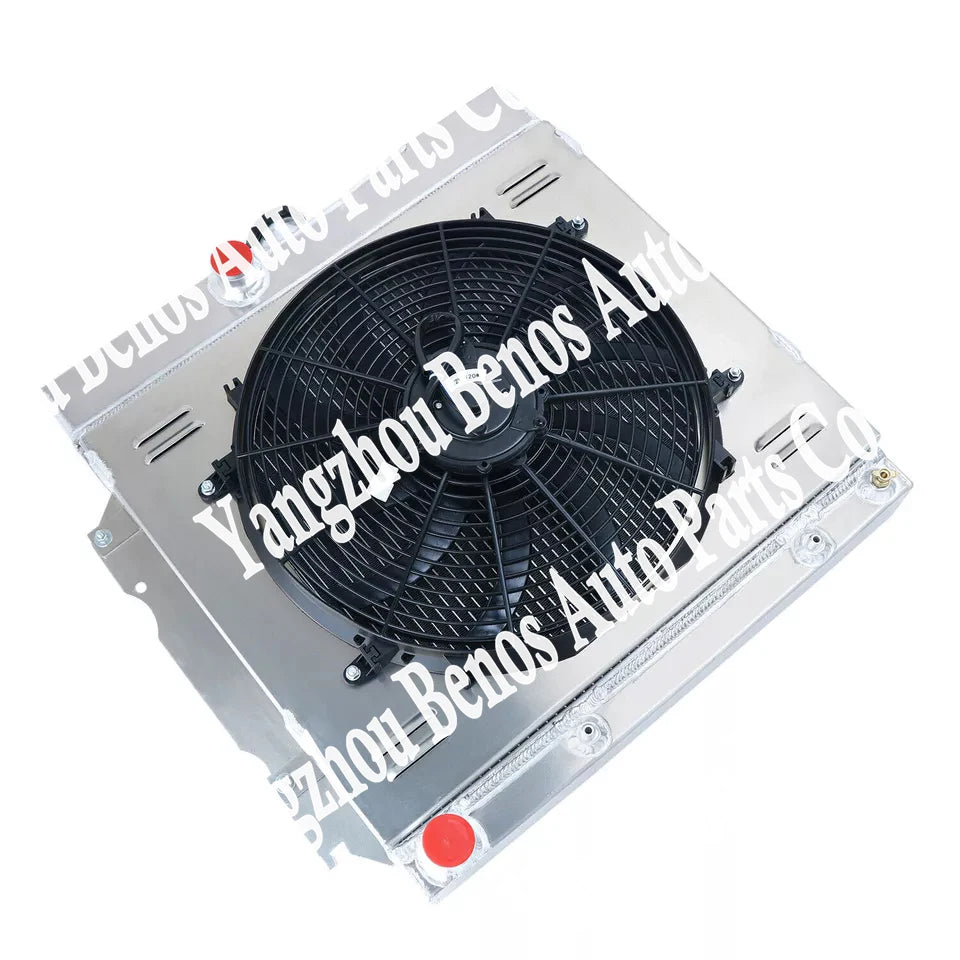 1963-1969 Dodge Coronet/Charger Plymouth 4-Row Radiator with Shroud Fan and Relay